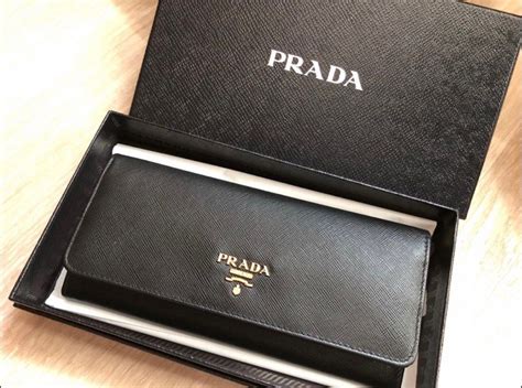 prada saffiano leather flap wallet|authentic prada wallet.